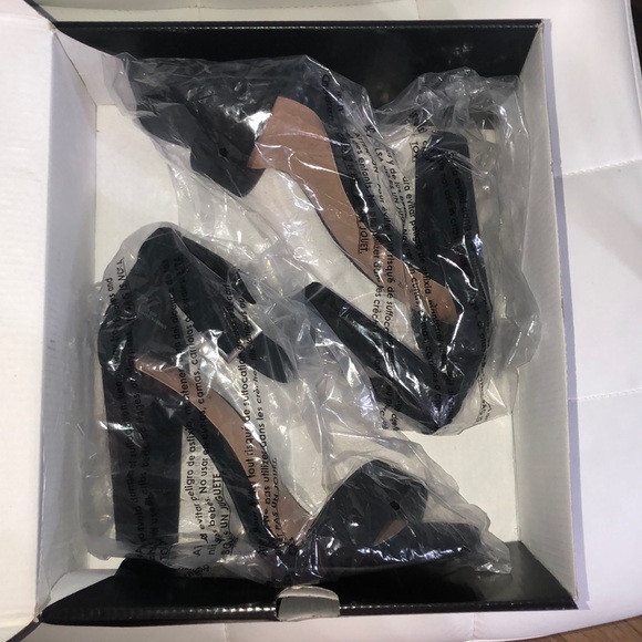 Torrid - Black Faux Suede Ankle Strap Tapered Heel - Picture 5 of 6